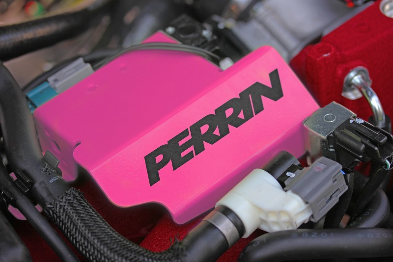 Subaru WRX STI Boost Control Solenoid Cover - Perrin Performance - Hyper Pink - `08-`21
